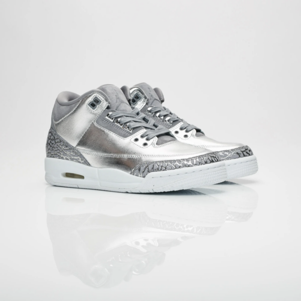 Giày Nike Air Jordan 3 Retro Premium HC GG 'Chrome' AA1243-020 - Ảnh 7