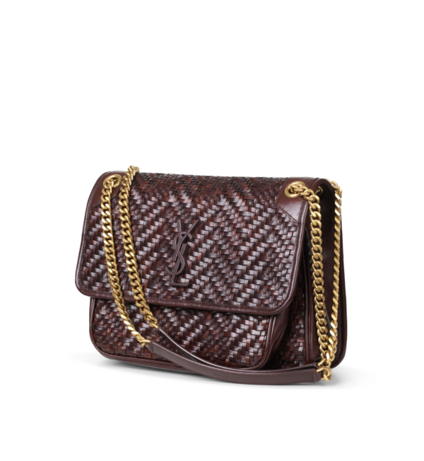 Túi Saint Laurent Ladies Niki Medium Woven 'Brown' 633158-10F1W-2549 - Ảnh 3