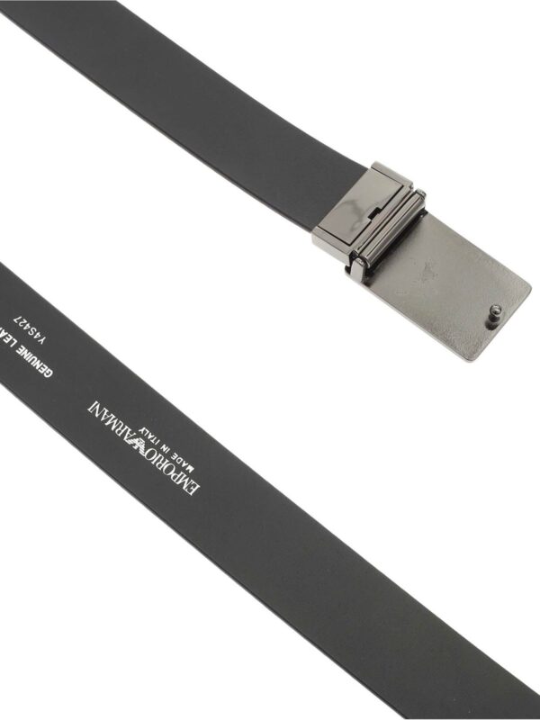 Thắt Lưng Emporio Armani Buckle Belt In Black Y4S427YTU7J84866-B - Ảnh 2