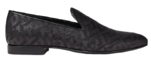 Giày Versace La Greca Metallic Jacquard Slippers Black DSU6488-1A01741-1B000