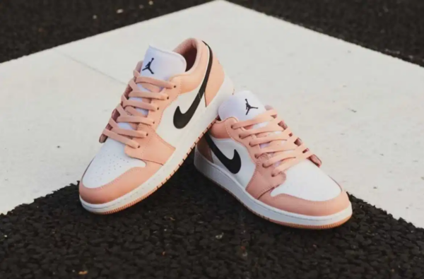 Giày Nike Air Jordan 1 Low GS 'Light Arctic Pink' 553560-800 - Ảnh 7