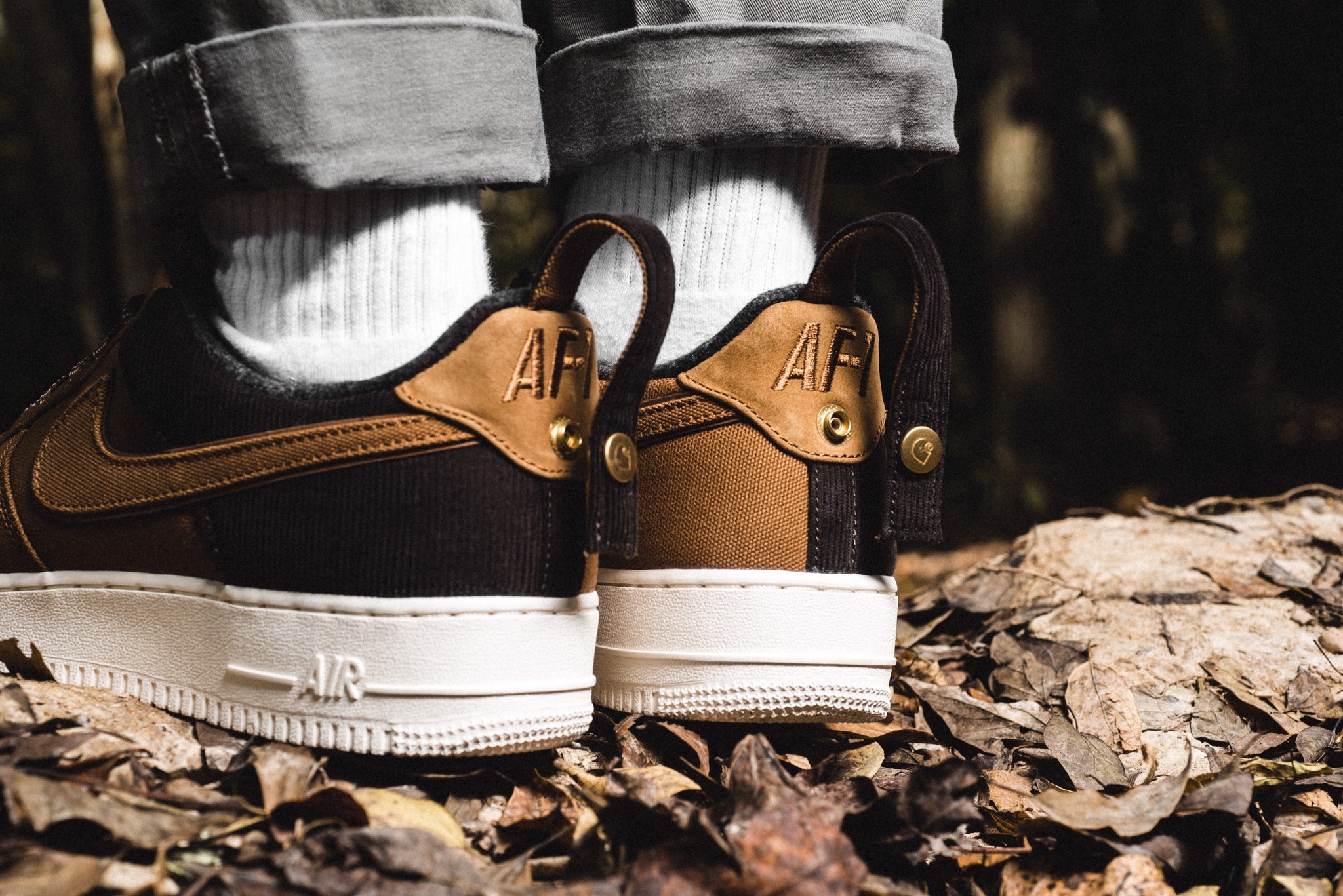 Giày Nike Air Force 1 Low Carhartt WIP 'Ale Brown' AV4113-200 - Ảnh 6