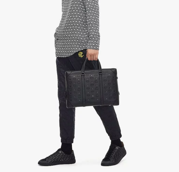 Túi MCM Soft Berlin Tote in Monogram Leather MMTCSBF01BK001 - Ảnh 6