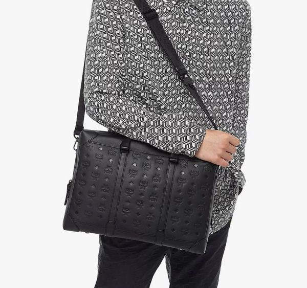 Túi MCM Soft Berlin Tote in Monogram Leather MMTCSBF01BK001 - Ảnh 5