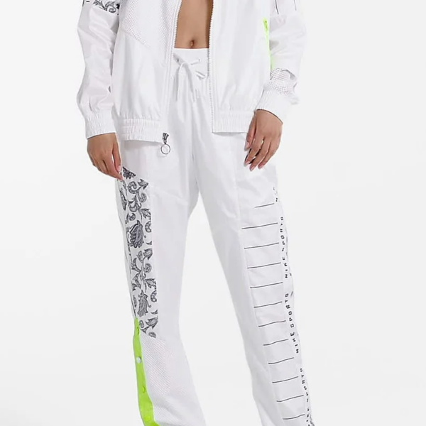 Áo Nike Womens Sportswear NSW Woven Track Jacket New Black White - Ảnh 4