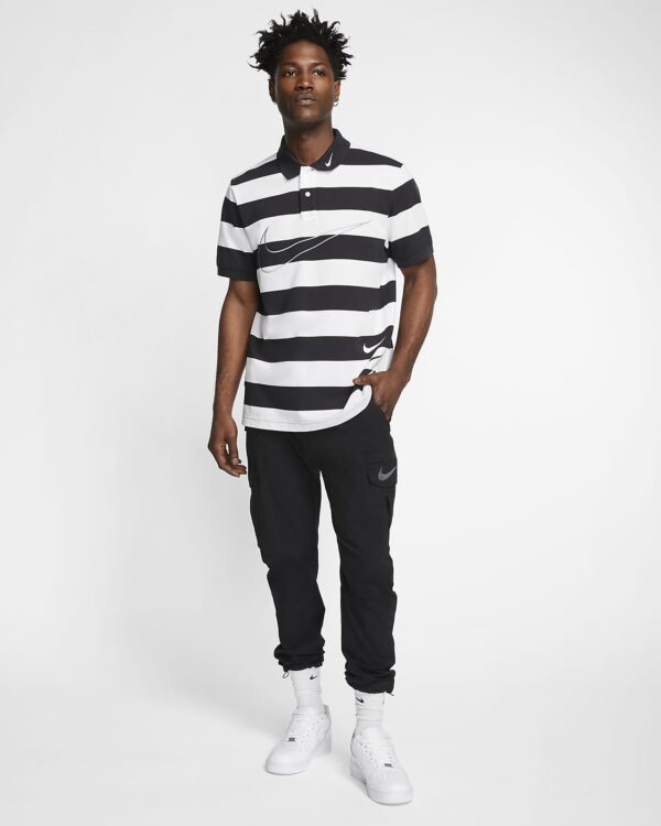 Áo Nike Sportswear Swoosh Polo Knit BlackWhite CJ4909-011 - Ảnh 4