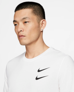Alternative view of Áo Nike Double Swoosh Longsleeve White