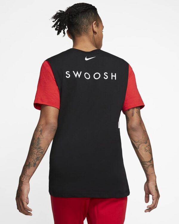 Áo Nike Sportswear Swoosh Shortsleeve Shirt 'BlackRedWhite' CU9736-010 - Ảnh 3