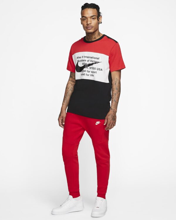 Áo Nike Sportswear Swoosh Shortsleeve Shirt 'BlackRedWhite' CU9736-010 - Ảnh 5