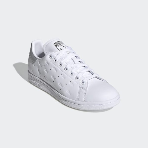 Giày Adidas Stan Smith 'Debossed Logos White Metallic Silver' EF6854 - Ảnh 3
