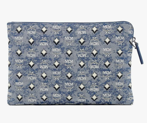 Túi MCM Vintage Jacquard Monogram 'Blue' MXZBATQ01LU001 - Ảnh 2