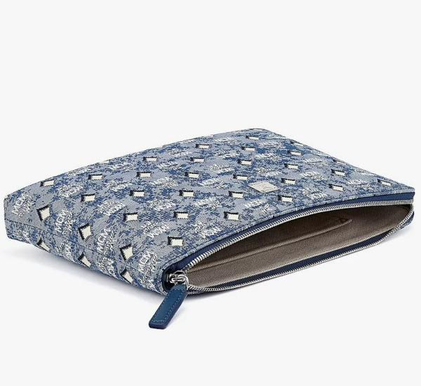 Túi MCM Vintage Jacquard Monogram 'Blue' MXZBATQ01LU001 - Ảnh 3