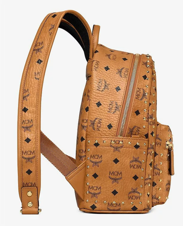 Balo MCM Stark Backpack Studded Visetos Cognac MMKAAVE01CO001 - Ảnh 5