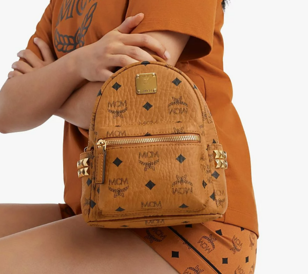 Túi MCM Stark Bebe Boo Side Studs Backpack in Visetos MMKAAVE13CO001 - Ảnh 6