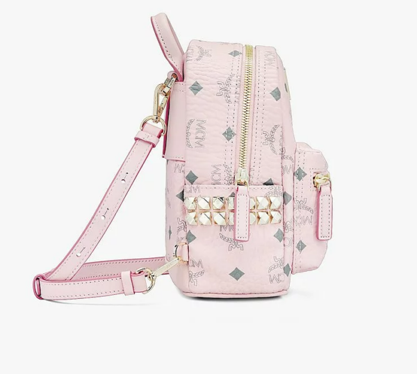 Balo MCM Stark Studs Backpack Visetos Pink MMKAAVE13QH001 - Ảnh 4