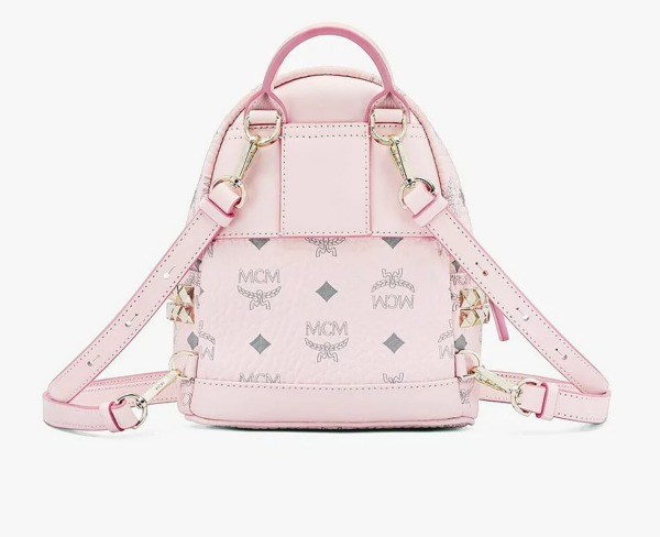 Balo MCM Stark Studs Backpack Visetos Pink MMKAAVE13QH001 - Ảnh 3