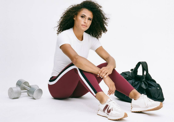 Giày New Balance STAUD x Wmns 327 'Grey Burgundy' WS327SG - Ảnh 4