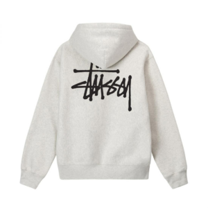 Ao Stussy Basic Stussy Zip Hoodie 2022 'Ash Heather'