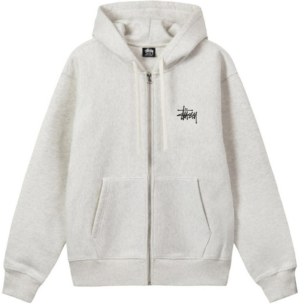 Ao Stussy Basic Stussy Zip Hoodie 2022 'Ash Heather'