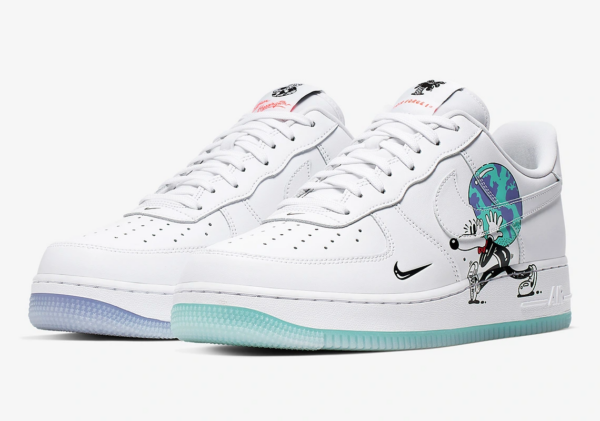 Giày Nike x Steve Harrington Air Force 1 Flyleather CI5545-100 - Ảnh 2