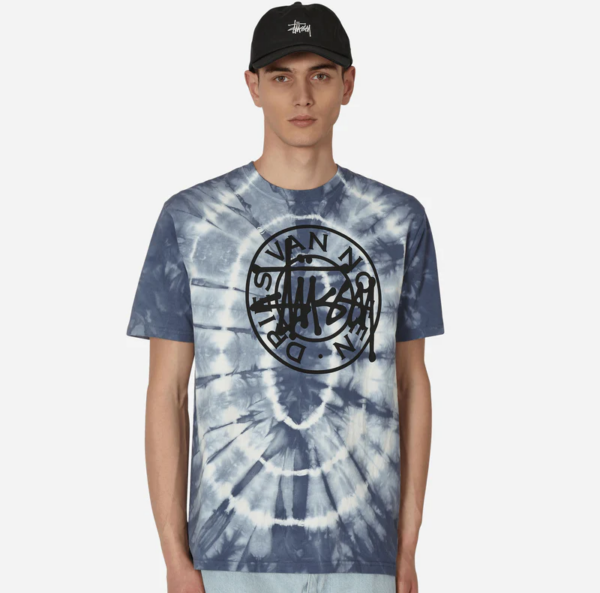 Áo Stussy x Dries Van Noten Tie Dye Tee 'Blue' - Ảnh 2
