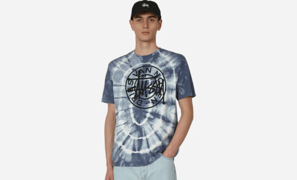 Áo Stussy x Dries Van Noten Tie Dye Tee 'Blue' - Ảnh 3