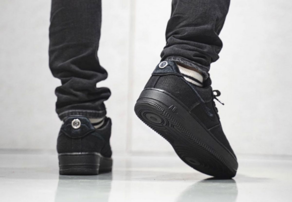 Giày Nike Stussy x Air Force 1 Low 'Triple Black' CZ9084-001 - Ảnh 7