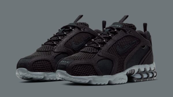 Giày Nike Stussy x Air Zoom Spiridon Caged 2 'Black Cool Grey' CQ5486-001 - Ảnh 2