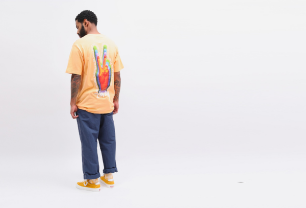Áo Stussy Peace Sign Tee Orange - Ảnh 5