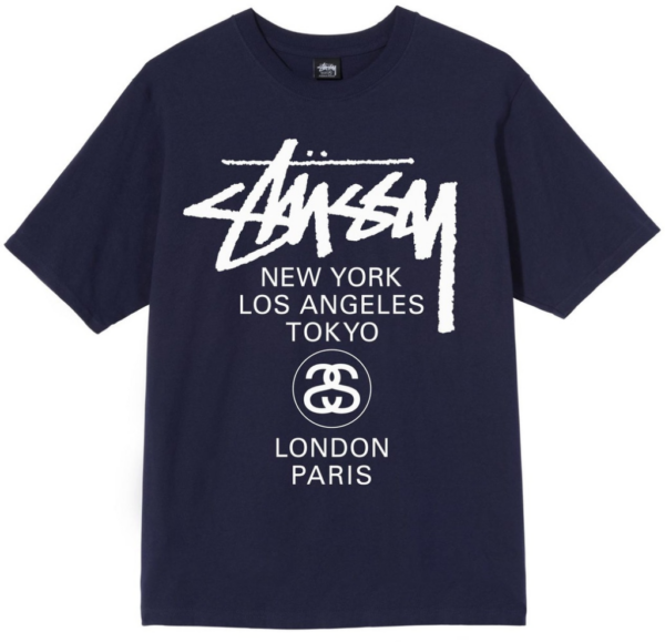 Áo Stussy World Tour T-Shirt Navy