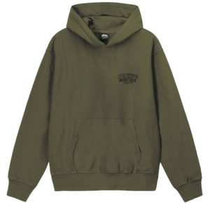 Ao Stussy x Our Legacy Work Shop Surfman Pigment Dyed Hoodie 'Dark Olive'