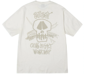 Ao Stussy x Our Legacy Work Shop Surf Skull Pigment Dyed Tee 'Natural'
