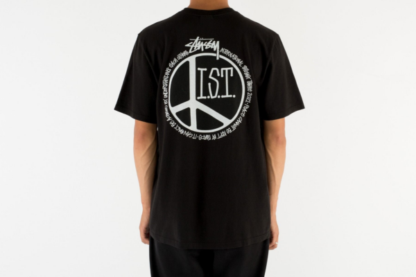 Áo Stussy Peace Dot Pigment Dyed Tee 'Black' - Ảnh 3