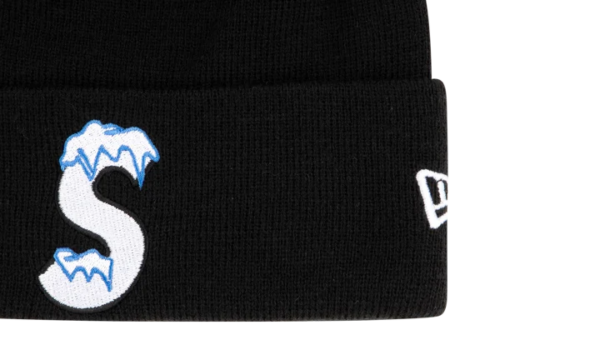 Mũ Supreme New Era S Logo Beanie FW20 Black SUP-NEESLBK - Ảnh 2