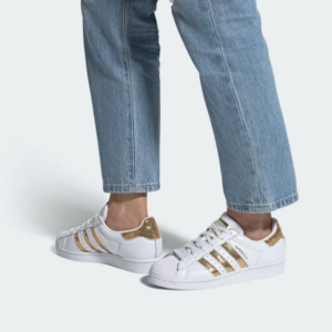 Alternative view of Giày Adidas Wmns Superstar 'White Gold Sequins' G55658
