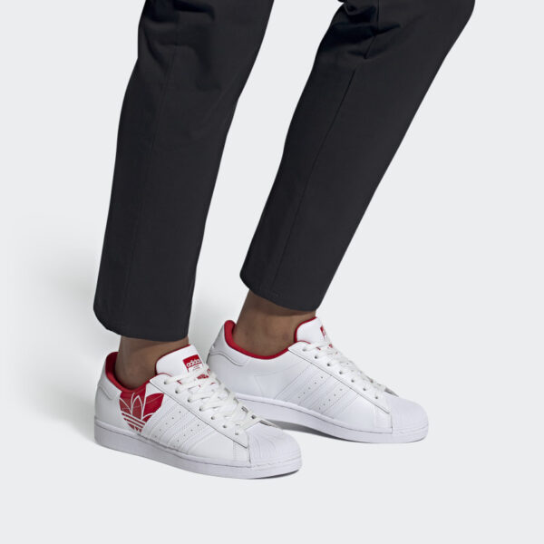 Giày Adidas Superstar 'Trefoil Print Scarlet' FY2828 - Ảnh 7