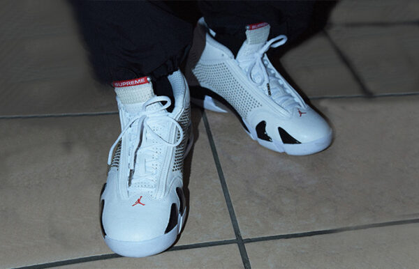 Giày Supreme x Air Jordan 14 Retro 'White' BV7630-106 - Ảnh 5