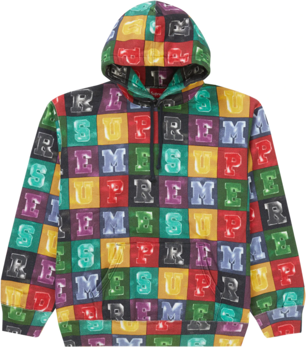 Áo Supreme Blocks Hooded Sweatshirt Multicolor SUP-BLHSMC - Ảnh 3