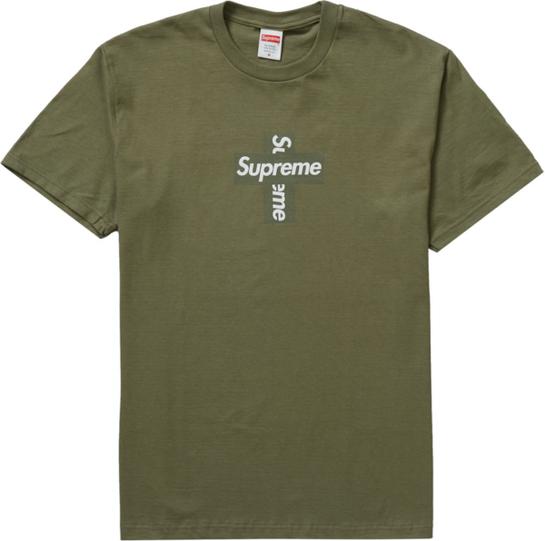 Supreme Cross Box Logo Tee Light Olive SUP-CRBLTLO
