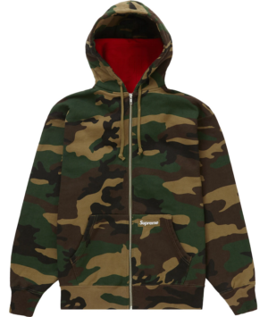 Ao Supreme Double Hood Facemask Zip Up Hooded 'Woodland Camo'