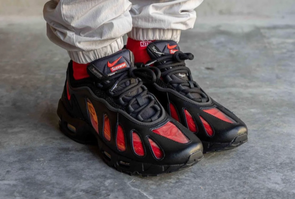 Giày Nike Supreme x Air Max 96 'Black' CV7652-002 - Ảnh 5