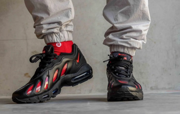 Giày Nike Supreme x Air Max 96 'Black' CV7652-002 - Ảnh 6