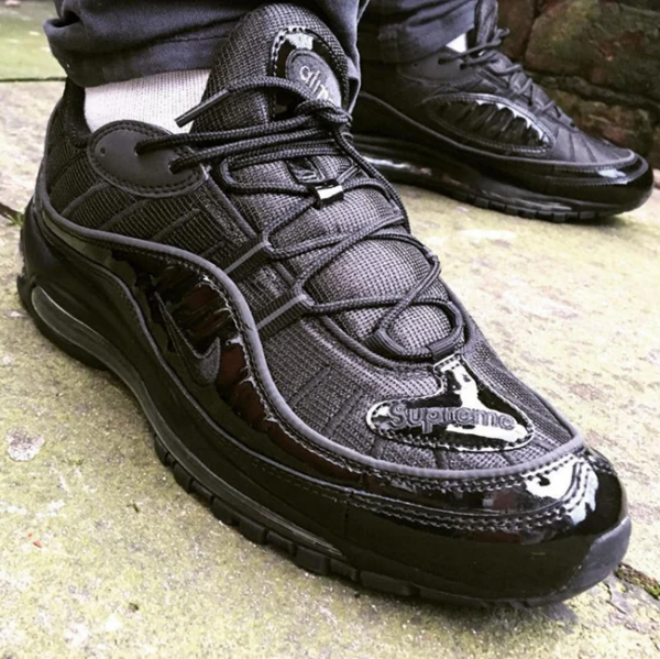 Giày Nike Supreme x Air Max 98 'Black' 844694-001 - Ảnh 2