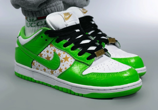Giày Nike Supreme x Dunk Low OG SB QS 'Mean Green' DH3228-101 - Ảnh 5