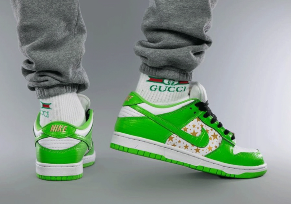Giày Nike Supreme x Dunk Low OG SB QS 'Mean Green' DH3228-101 - Ảnh 7