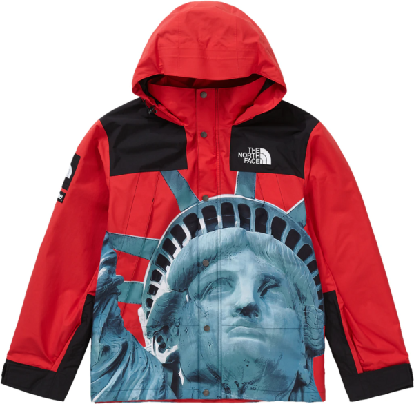Áo Supreme The North Face Statue of Liberty Mountain Jacket Red SP-TNFSOLMNJCRD