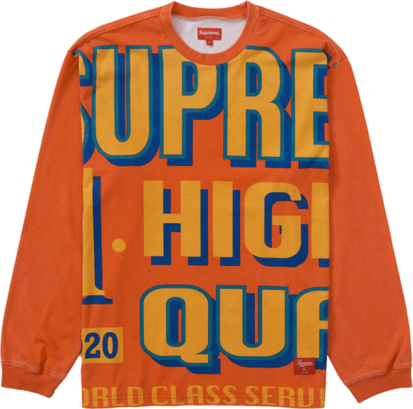 Áo Supreme World Class LS Top Orange SUP-WOCLTOG