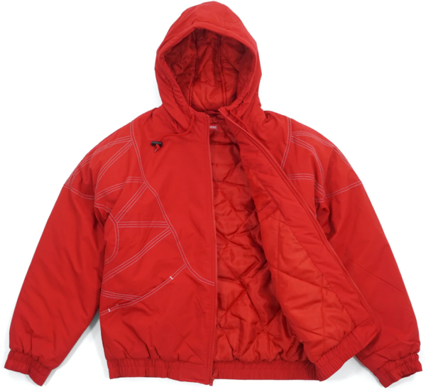 Áo Supreme Zig Zag Stitch Puffy Jacket Red SP-ZZSPJRD - Ảnh 2