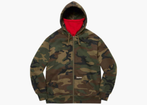 Ao Supreme Double Hood Facemask Zip Up Hooded 'Woodland Camo'