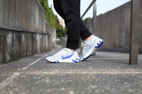 Giày Nike React Element 55 Pure Platinum Racer Blue BQ6166-005 - Ảnh 5